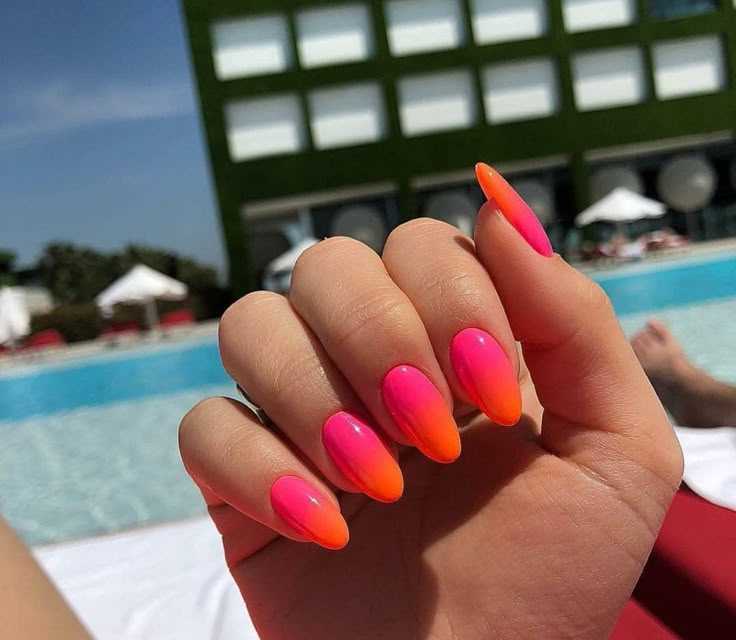 Ombre Pink Orange French
